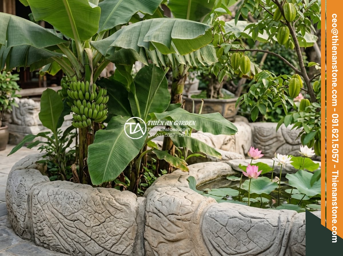 10 loại cây cảnh phù hợp nhất với phong cách làng quê Bắc Bộ - Close-up realistic image of a beautifully integrated Northern Vietnamese village