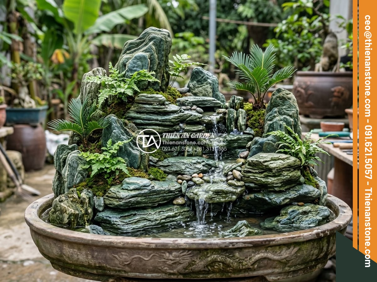 Hướng dẫn dán đá cuội làm tiểu cảnh bằng keo chuyên dụng siêu chắc - Advanced technique demonstration of building complex multi-layered pebble stone 