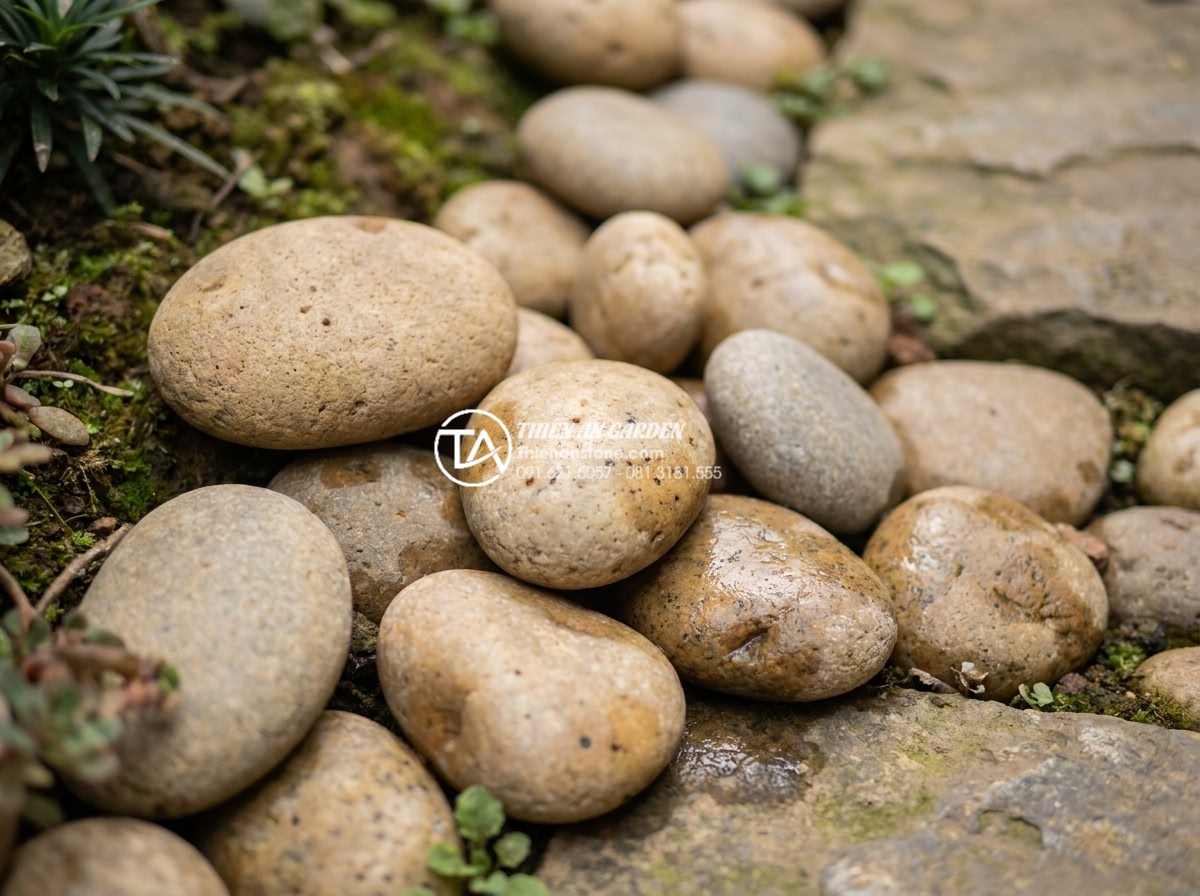 Phân biệt các dòng đá điêu khắc dùng trong tiểu cảnh mỹ nghệ - Professional close-up of polished and unpolished granite stone blocks used in ga