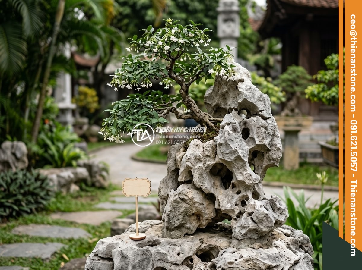 Cây mai chiếu thủy ôm đá: Hương thơm và vẻ đẹp thanh cao - Hình 5 Cây mai chiếu thủy ôm đá: Hương thơm và vẻ đẹp thanh cao - High resolution image showing premium Mai Chieu Thuy tree on natural stone with