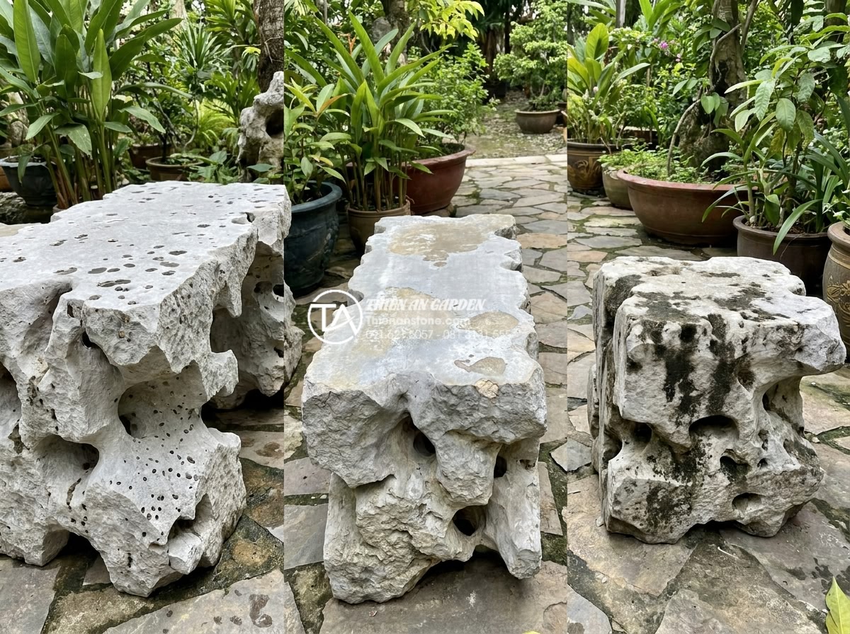 Hướng dẫn vệ sinh và bảo dưỡng bàn ghế đá hoa cương luôn sáng bóng như mới - Hình 3 Hướng dẫn vệ sinh và bảo dưỡng bàn ghế đá hoa cương luôn sáng bóng như mới - Educational side-by-side comparison photograph of three different natural stone