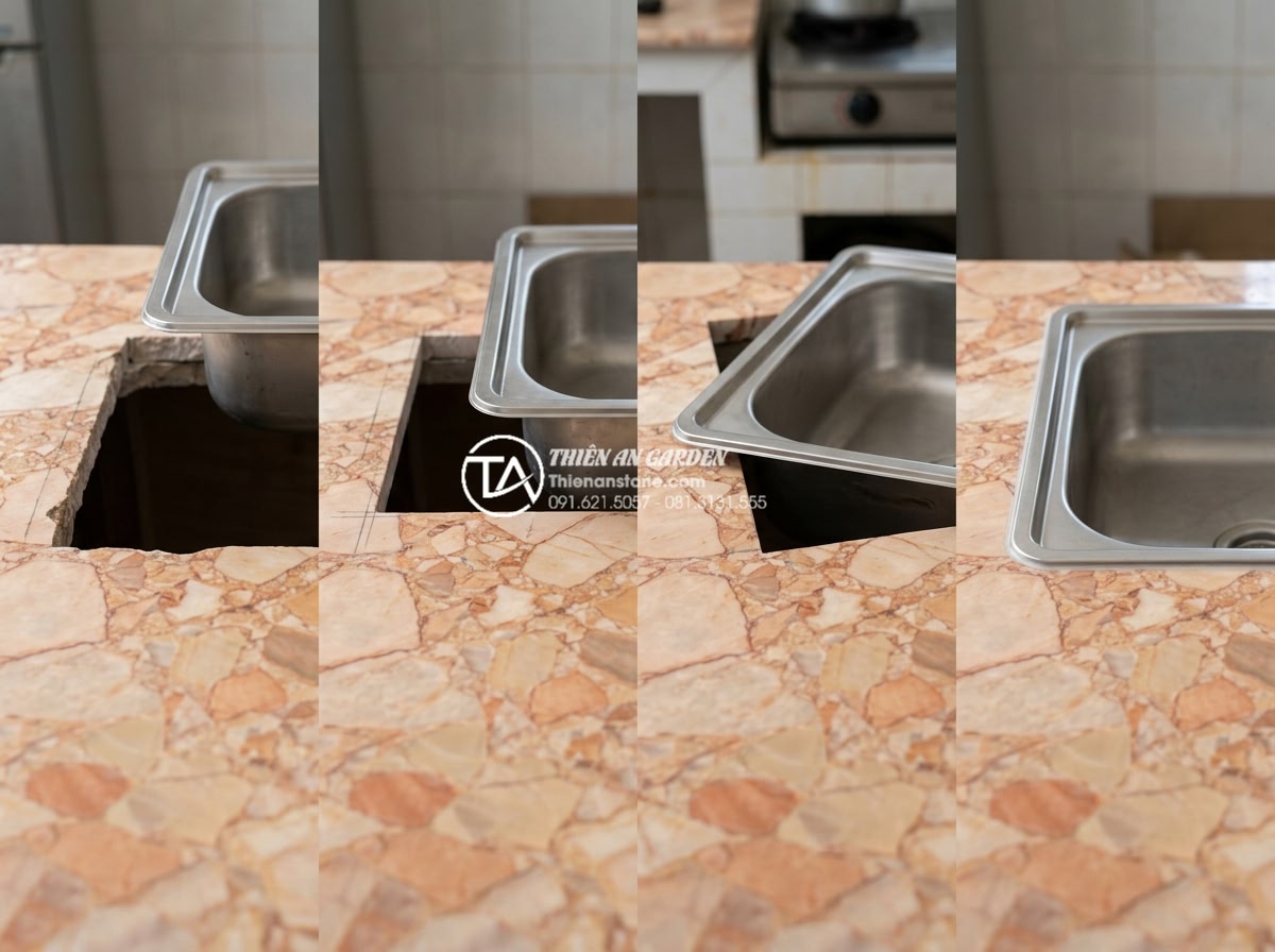 Cách Khoét Lỗ Bàn Đá Chậu Rửa Mặt: Checklist Kỹ Thuật Cho Thợ Thi Công - Technical troubleshooting image illustrating common sink cutout mistakes: oversi