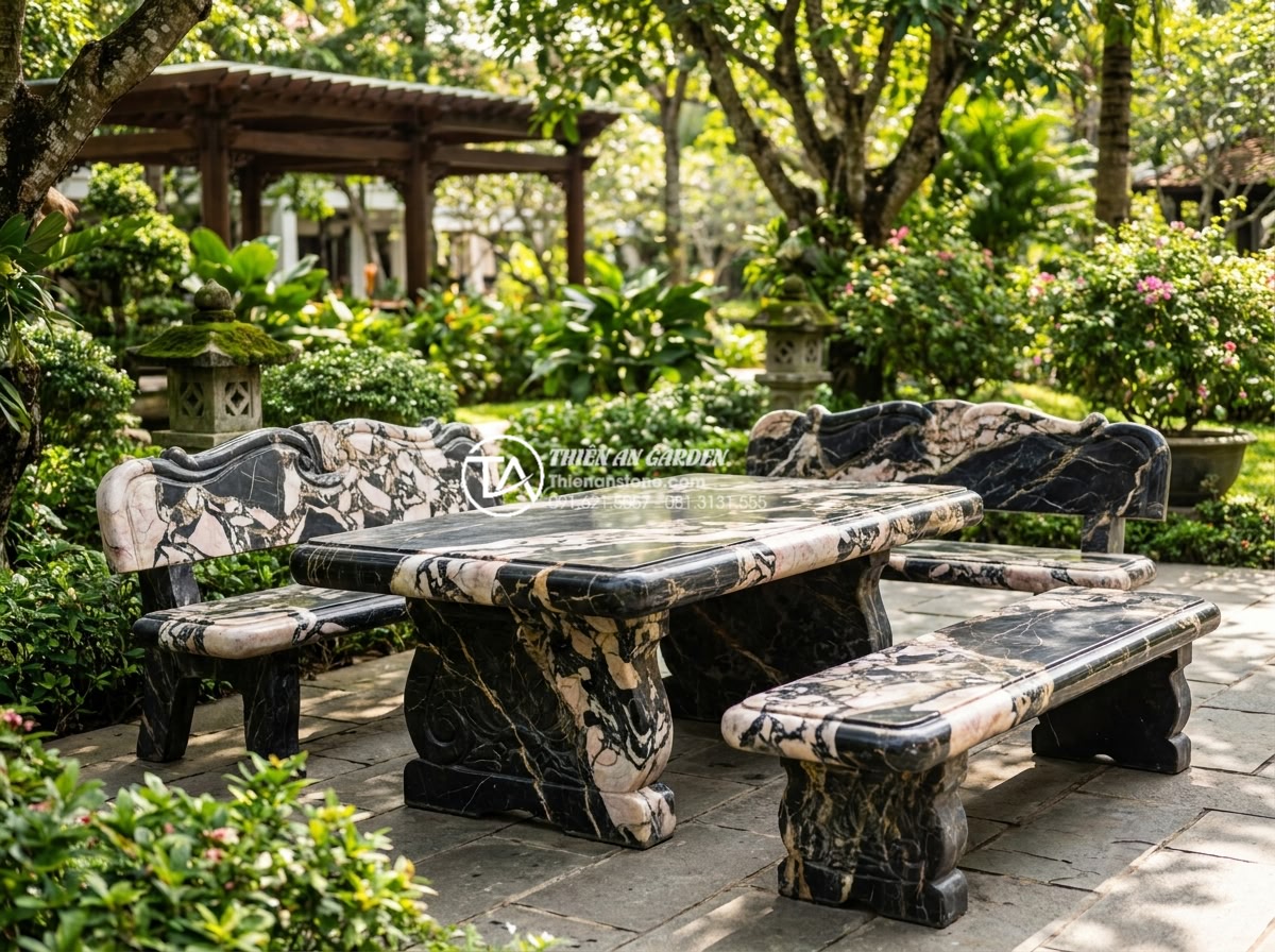 Checklist 10 bước kiểm tra chất lượng trước khi nhận bàn ghế đá nguyên khối - Hình 18 Checklist 10 bước kiểm tra chất lượng trước khi nhận bàn ghế đá nguyên khối - Stunning natural stone garden furniture collection with unique artistic details