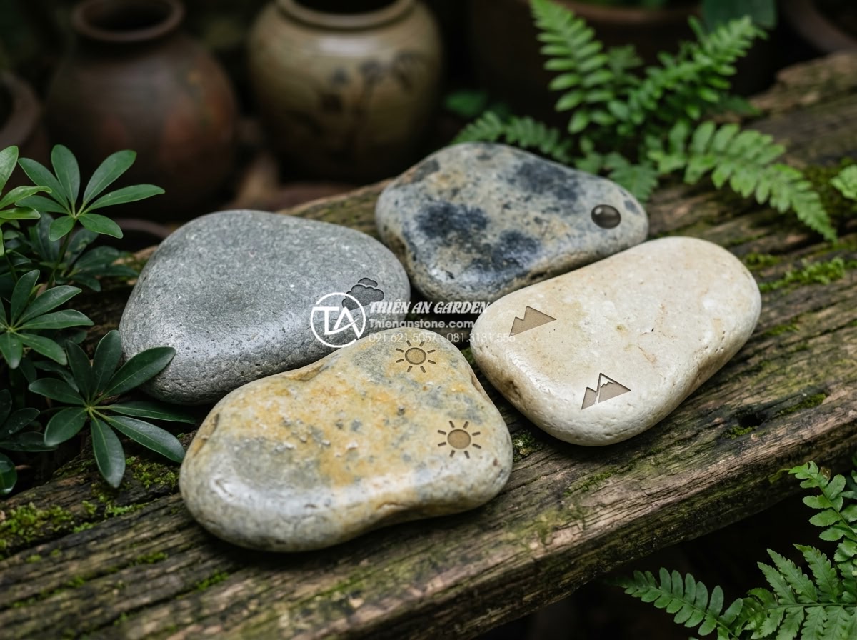 Địa chỉ xưởng điêu khắc cầu đá mỹ nghệ uy tín, giá gốc tại Ninh Bình - Hình 21 Địa chỉ xưởng điêu khắc cầu đá mỹ nghệ uy tín, giá gốc tại Ninh Bình - Color palette swatches of natural stone options for garden bridges including gra