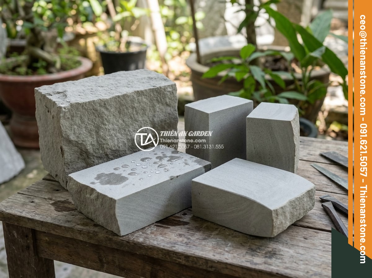 Hướng dẫn vệ sinh và bảo dưỡng đèn đá sân vườn luôn như mới - Hình 4 Hướng dẫn vệ sinh và bảo dưỡng đèn đá sân vườn luôn như mới - Educational close-up infographic-style photo displaying cross-sections and surfa