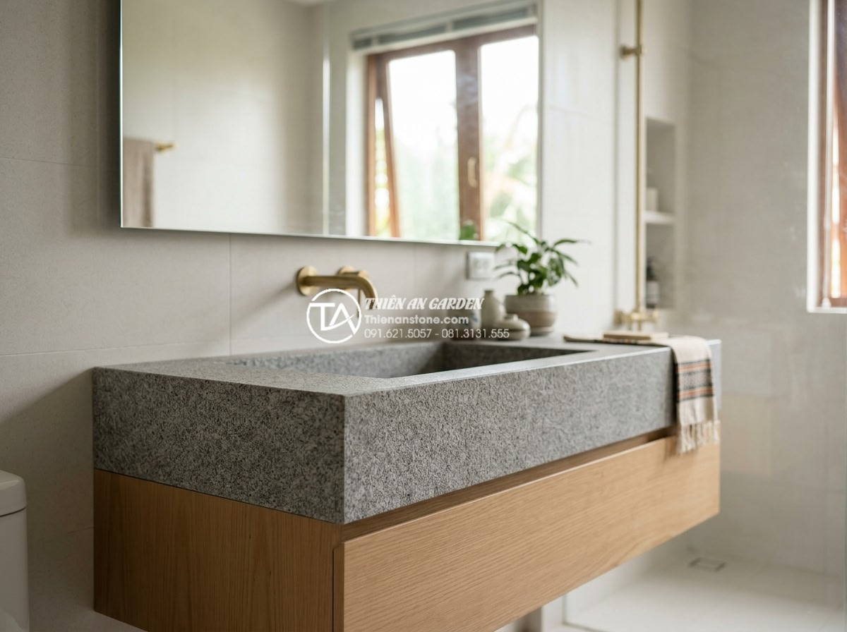 Lavabo Đá Nguyên Khối: Đẳng Cấp Sang Trọng Từ Sự Nguyên Sơ Và Bền Bỉ - Stunning polished white Carrara marble lavabo nguyên khối with elegant grey vein