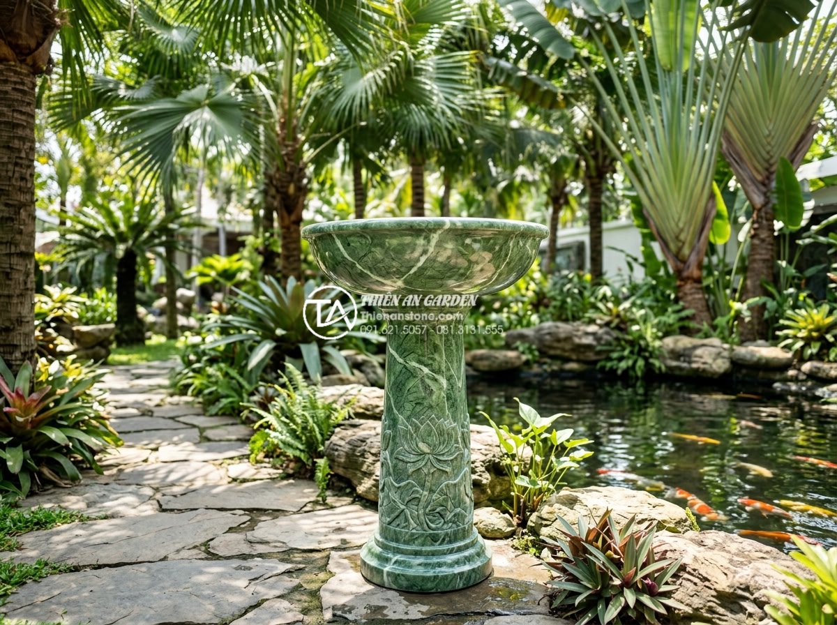 Lavabo Trụ Đá Tự Nhiên: Điểm Nhấn Nghệ Thuật Cho Không Gian Sân Vườn Lavish - Luxurious natural stone pedestal lavabo crafted from premium Vietnamese granite 