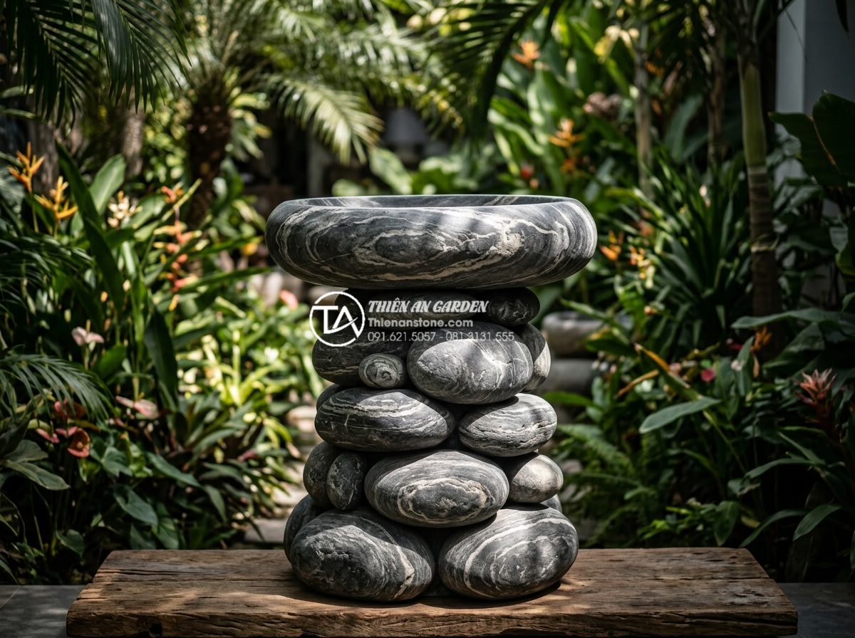 Lavabo Trụ Đá Tự Nhiên: Điểm Nhấn Nghệ Thuật Cho Không Gian Sân Vườn Lavish - Premium selection of natural stones for lavabo pedestal: polished black granite,