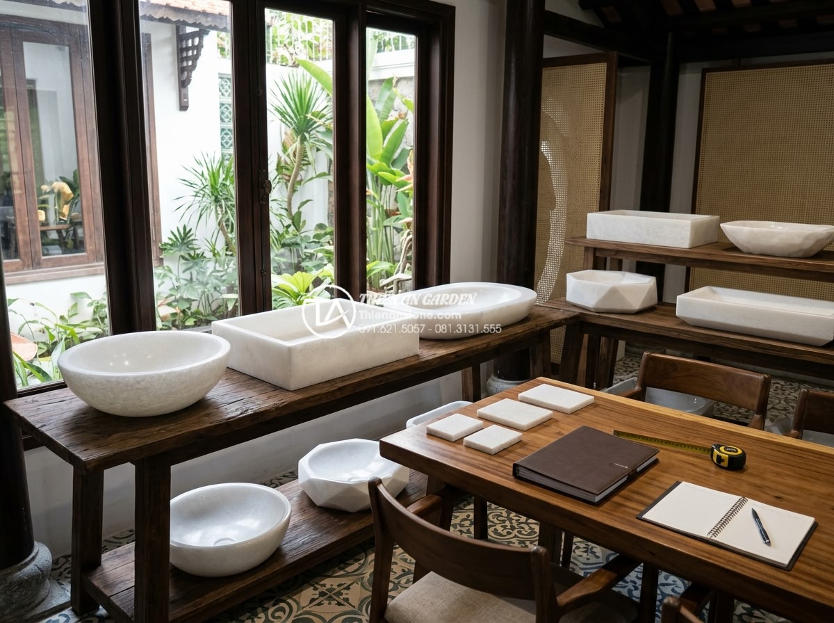 Lỗi Thường Gặp Khi Lắp Đặt Bàn Đá Chậu Rửa Mặt Và Cách Khắc Phục Triệt Để - Showcase of premium natural stone lavabo options from professional stone supplie