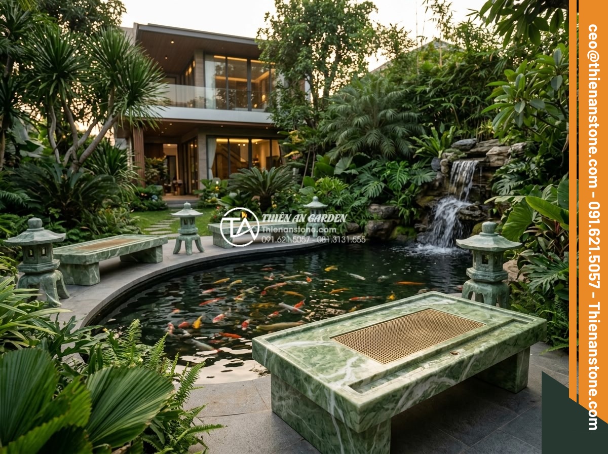 Vận chuyển bàn trà đá nguyên khối: Những lưu ý để không làm nứt vỡ - Inspirational wide landscape image of a stunning modern Vietnamese luxury villa 