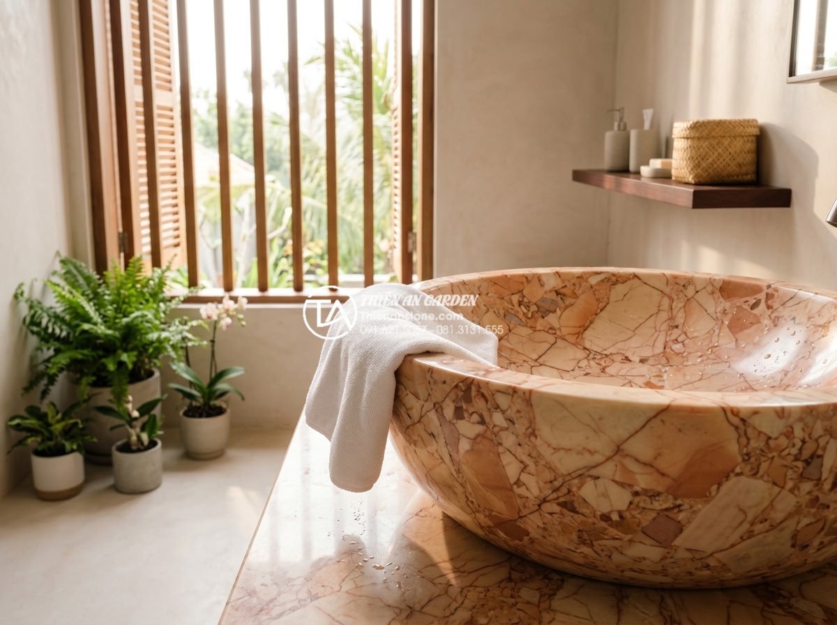 Vệ Sinh Lavabo Đá Tự Nhiên Đúng Cách: Giữ Bề Mặt Luôn Sáng Bóng Như Mới - Beautiful lifestyle image of a person gently wiping a luxurious black granite na