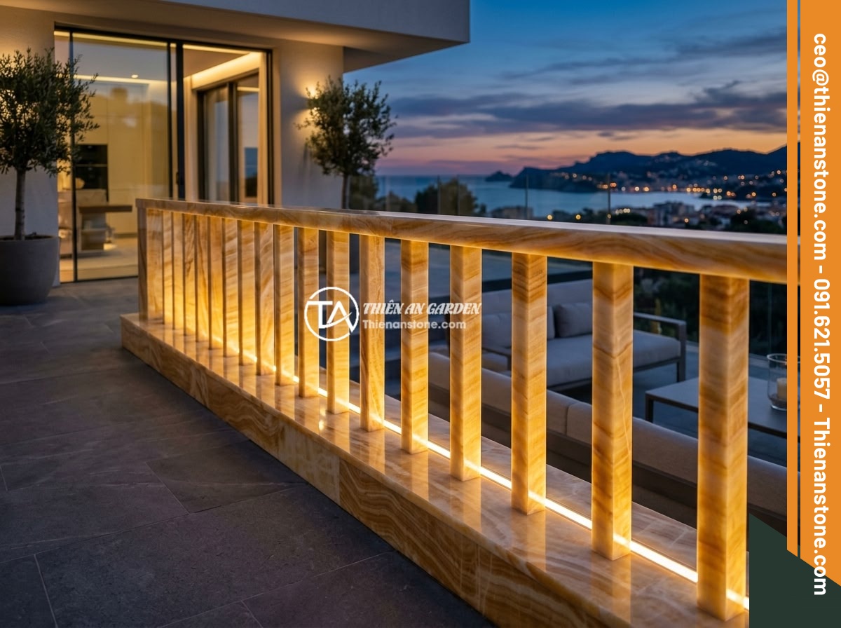 Top 8 Mẫu Lục Bình Đá Cẩm Thạch Đẹp Sang Trọng Nhất Cho Lan Can Biệt Thự 2026 - Hình 11 Top 8 Mẫu Lục Bình Đá Cẩm Thạch Đẹp Sang Trọng Nhất Cho Lan Can Biệt Thự 2026 - Trendy 2026 marble baluster design featuring minimalist profile with stunning na