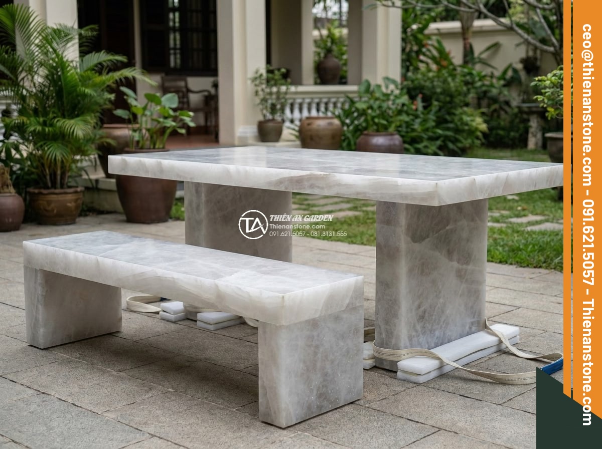 Bàn ghế đá Cẩm Thạch