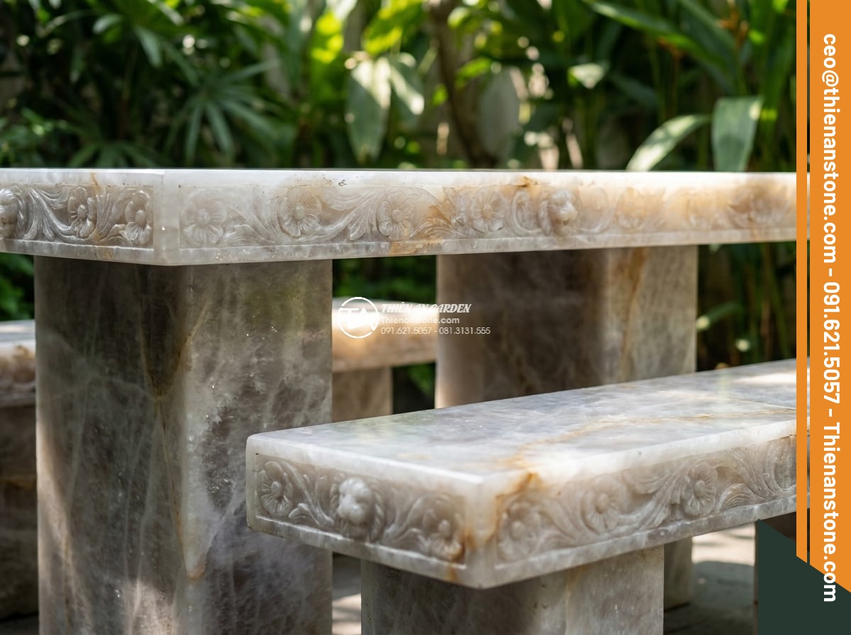 Bàn ghế đá Cẩm Thạch