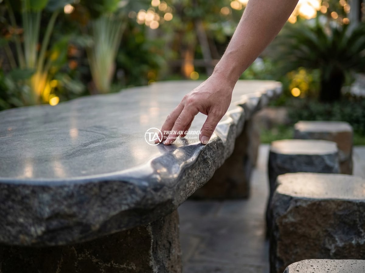 Bàn ghế đá cuội