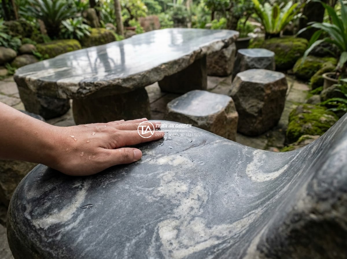 Bàn ghế đá cuội