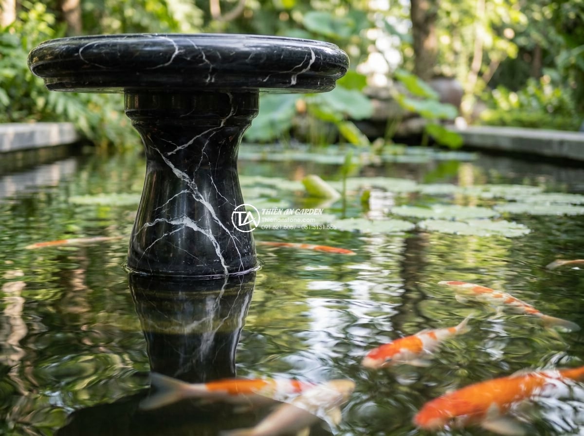 Bàn ghế đá đen Thiên An