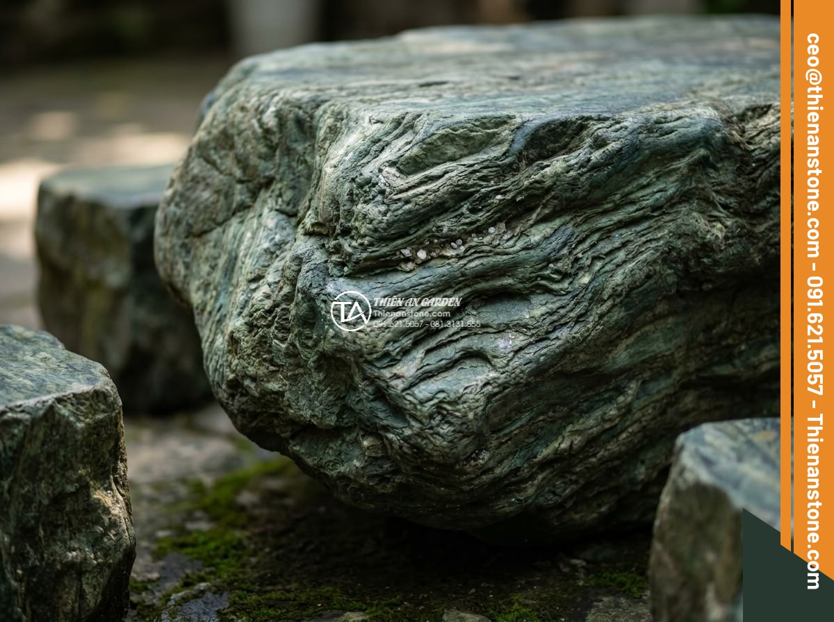 Bàn ghế đá xanh Nhật Bản