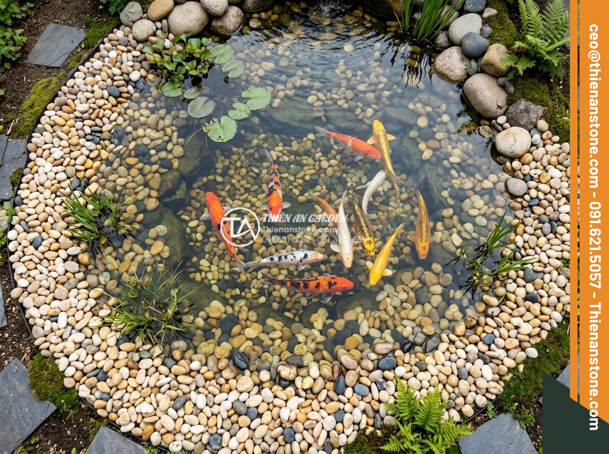 Sỏi biển nhiều màu 2-4cm