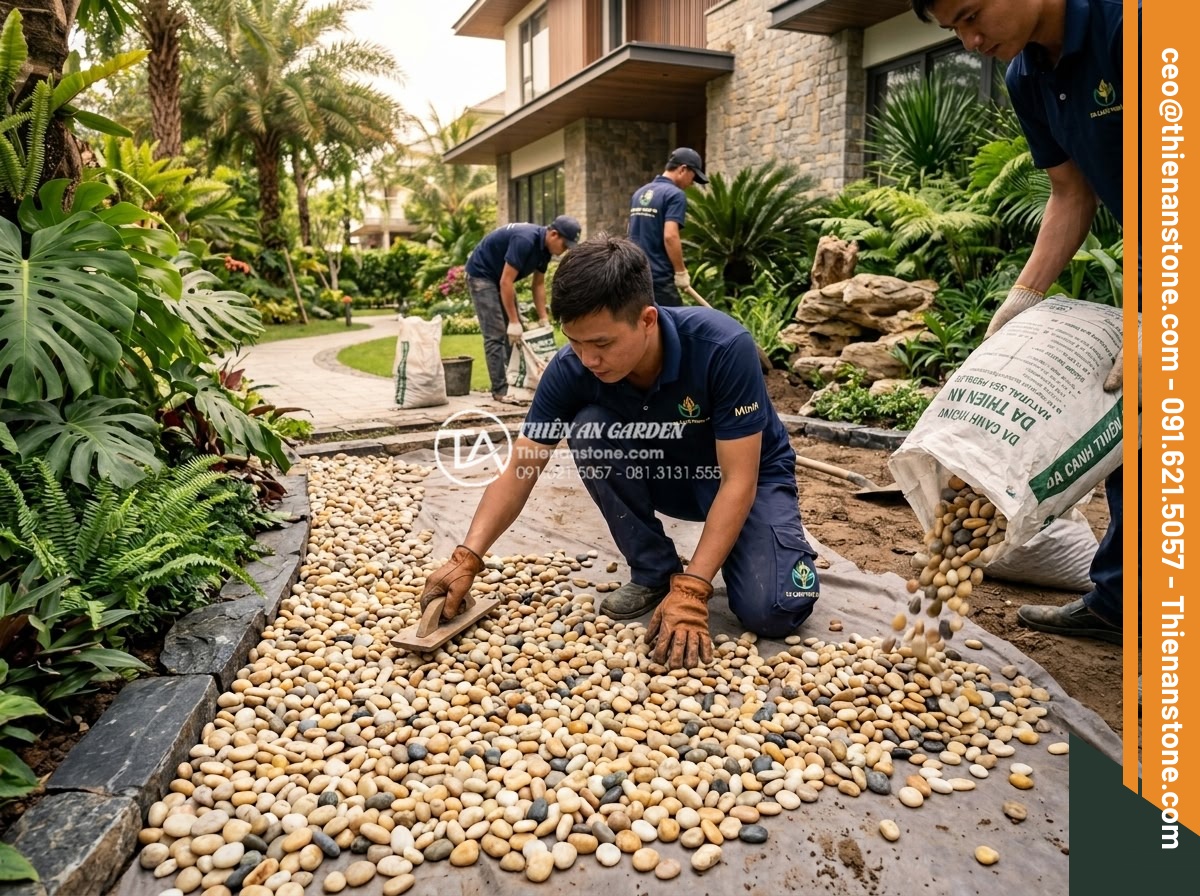 Sỏi biển nhiều màu 2-4cm