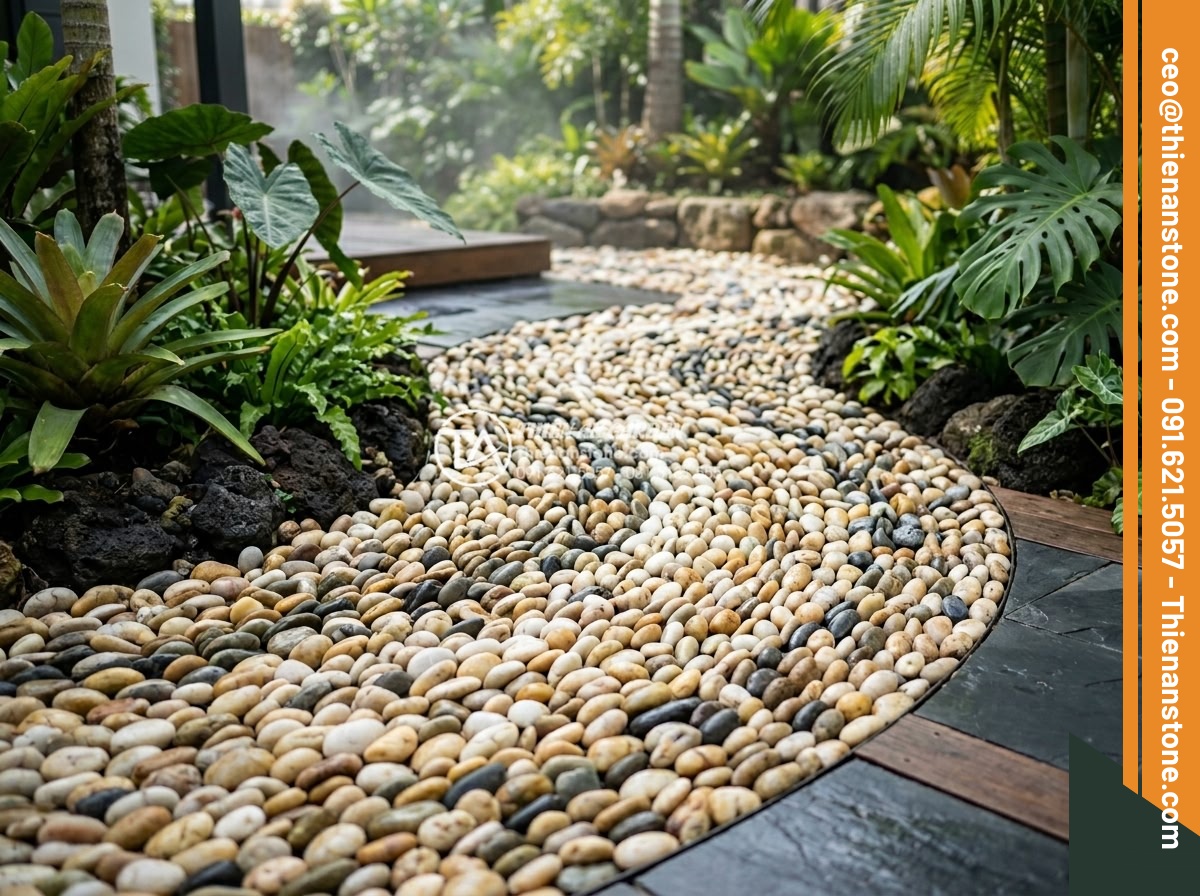 Sỏi biển nhiều màu 2-4cm