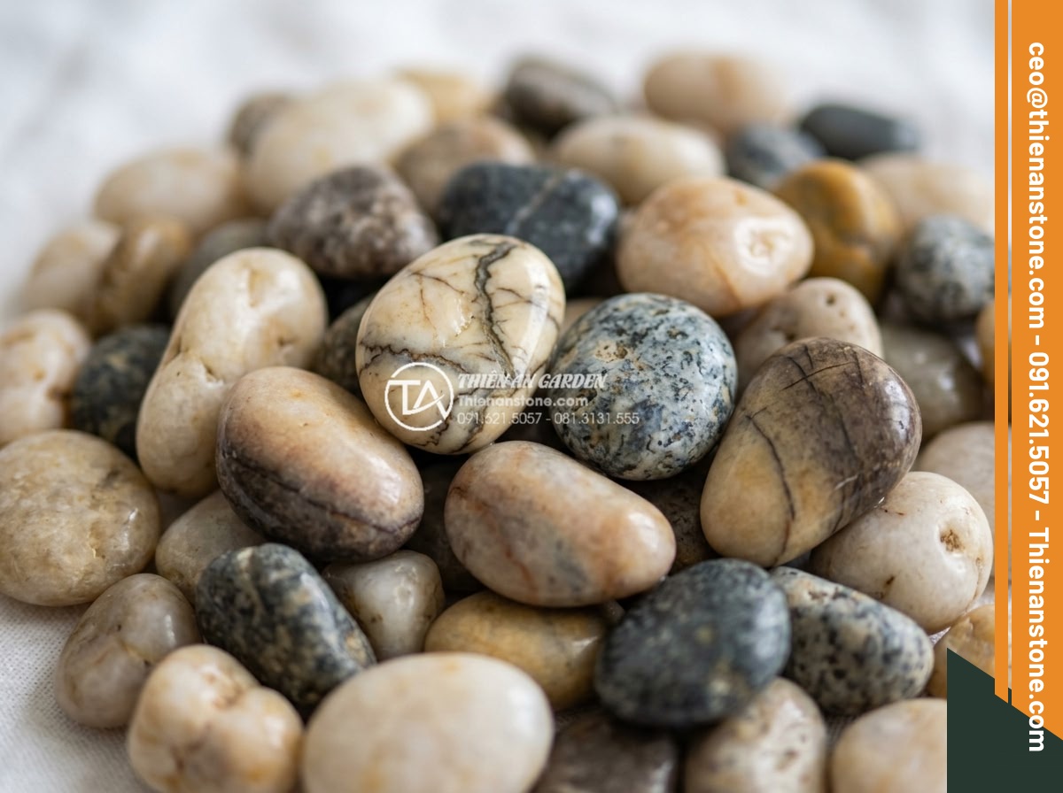 Sỏi biển nhiều màu 2-4cm