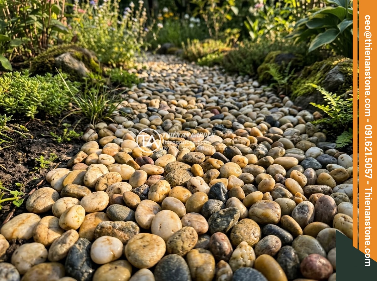 Sỏi biển nhiều màu 2-4cm