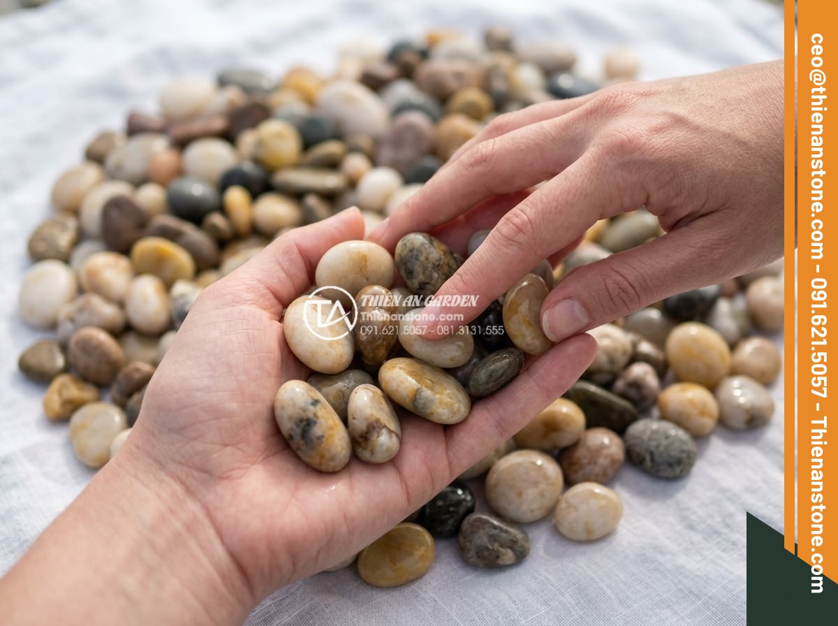 Sỏi biển nhiều màu 2-4cm