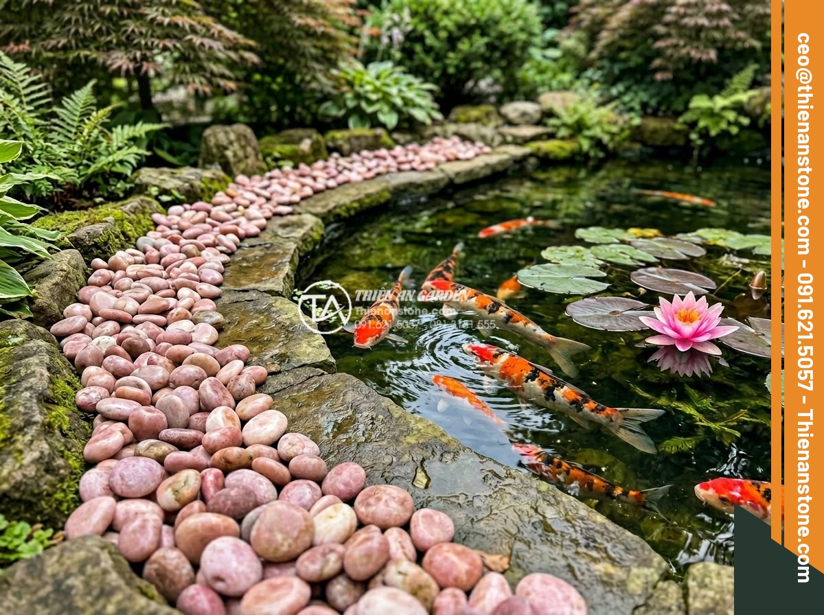 Sỏi hồng quay 2-4cm