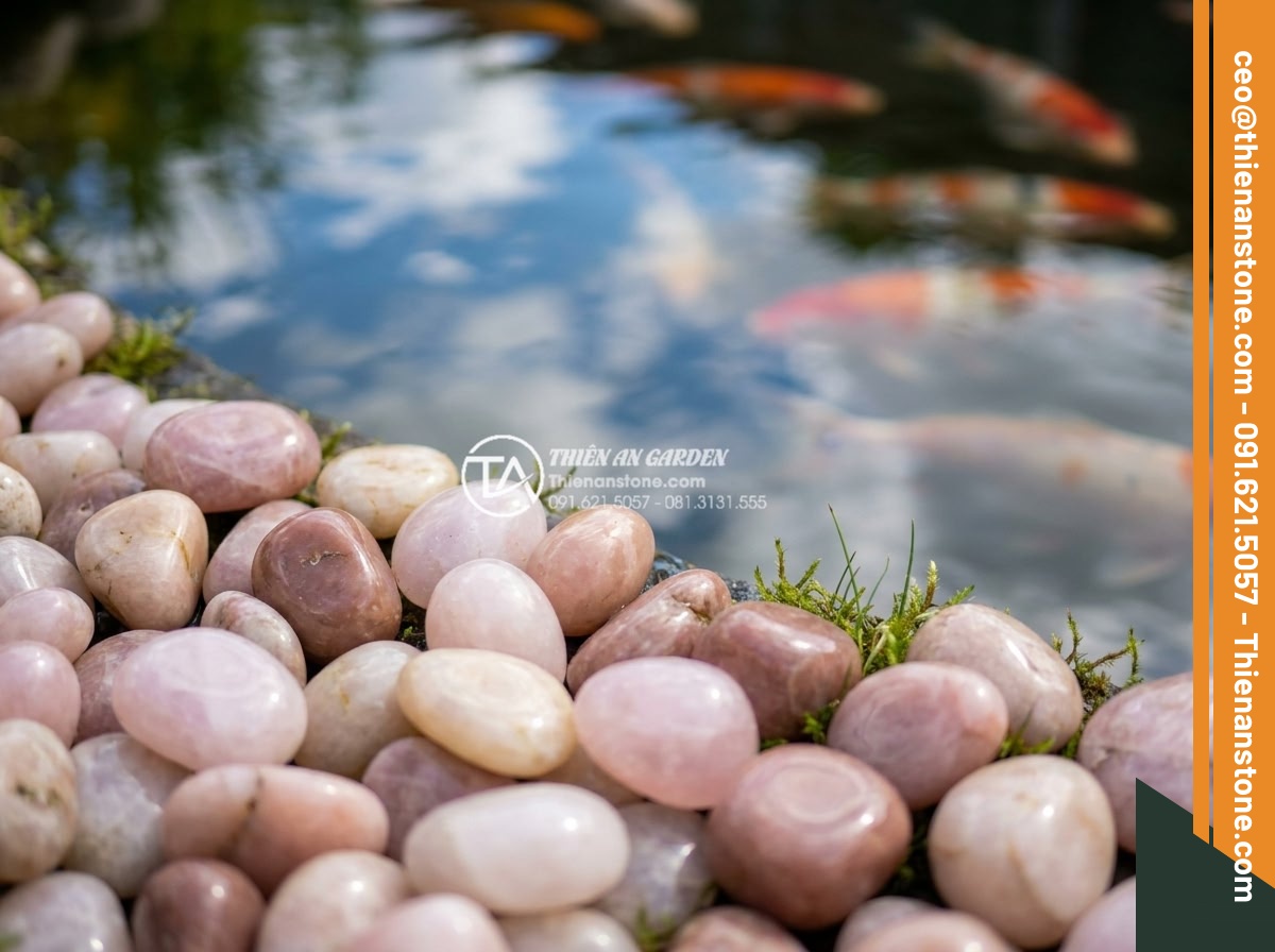 Sỏi hồng quay 3-5cm