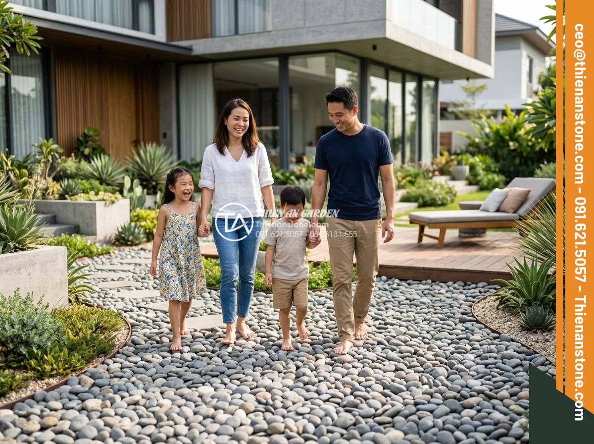 Sỏi suối tự nhiên 1-3cm