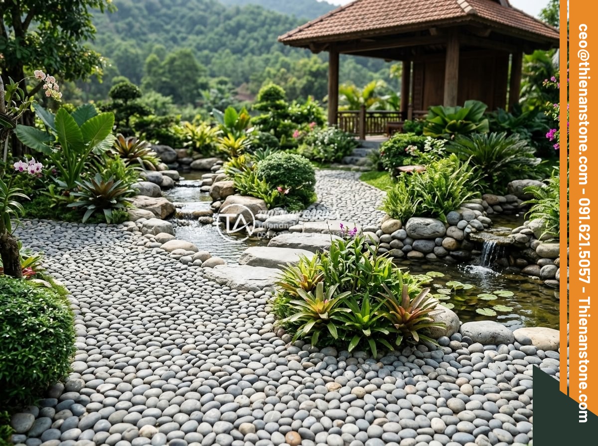 Sỏi suối tự nhiên 1-3cm