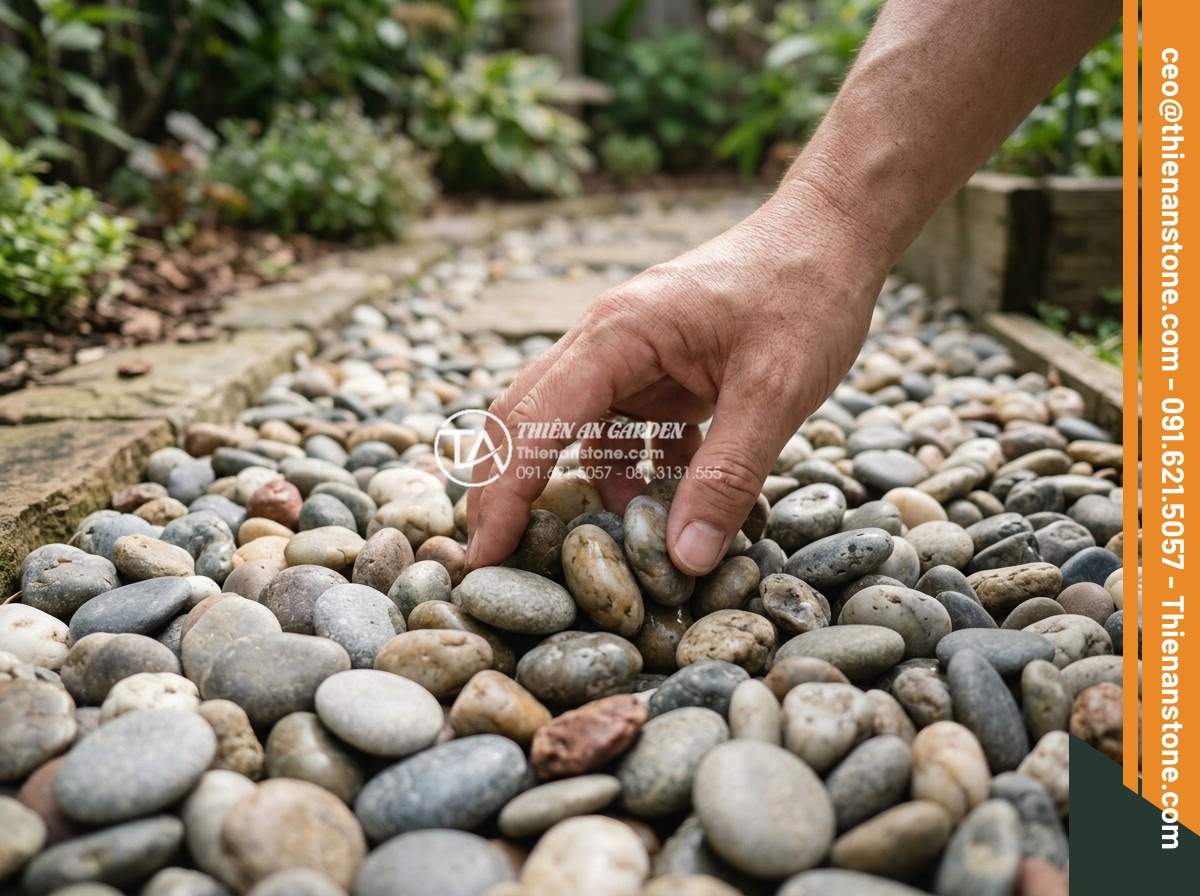 Sỏi suối tự nhiên 1-3cm