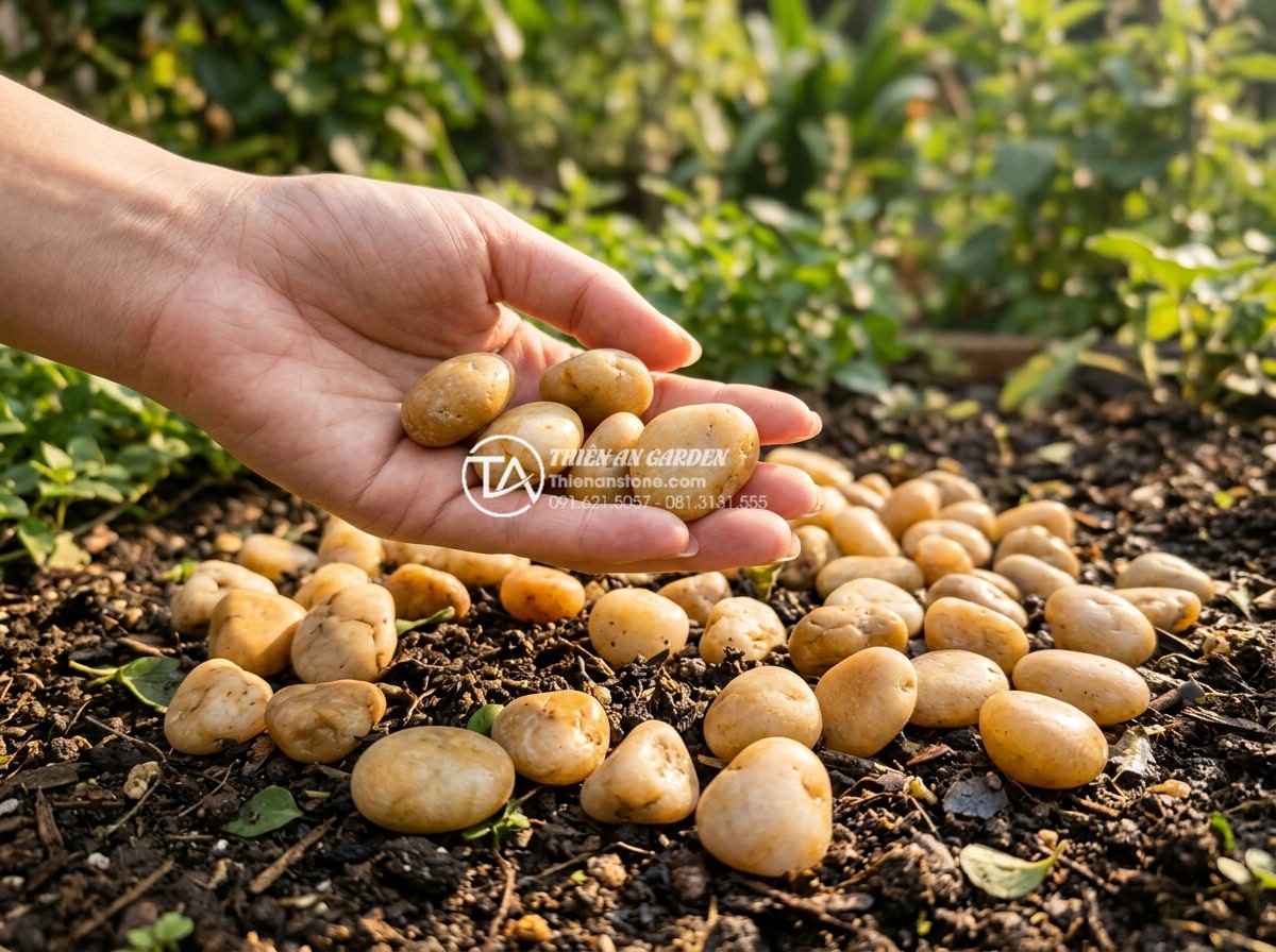 Sỏi vàng tự nhiên 1-3cm