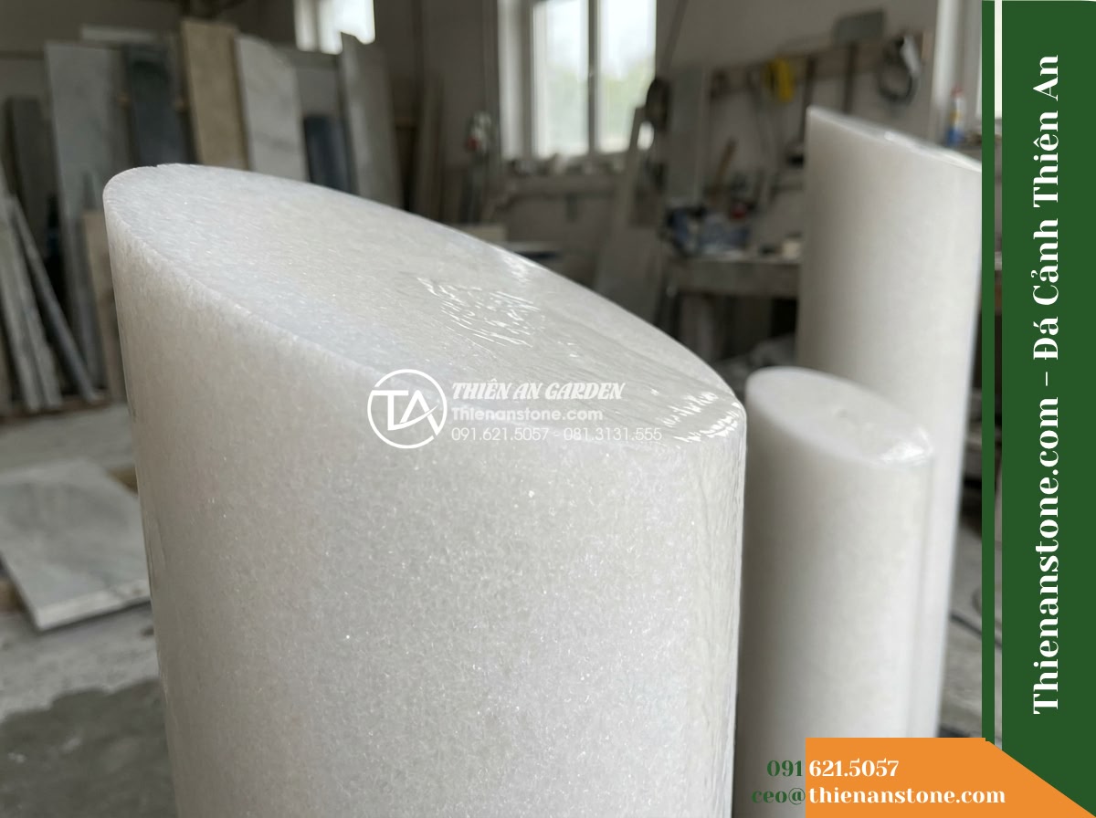 Bộ 3 Trụ Phun Tròn Vát Đỉnh, D25cm Cao 50-70-90cm