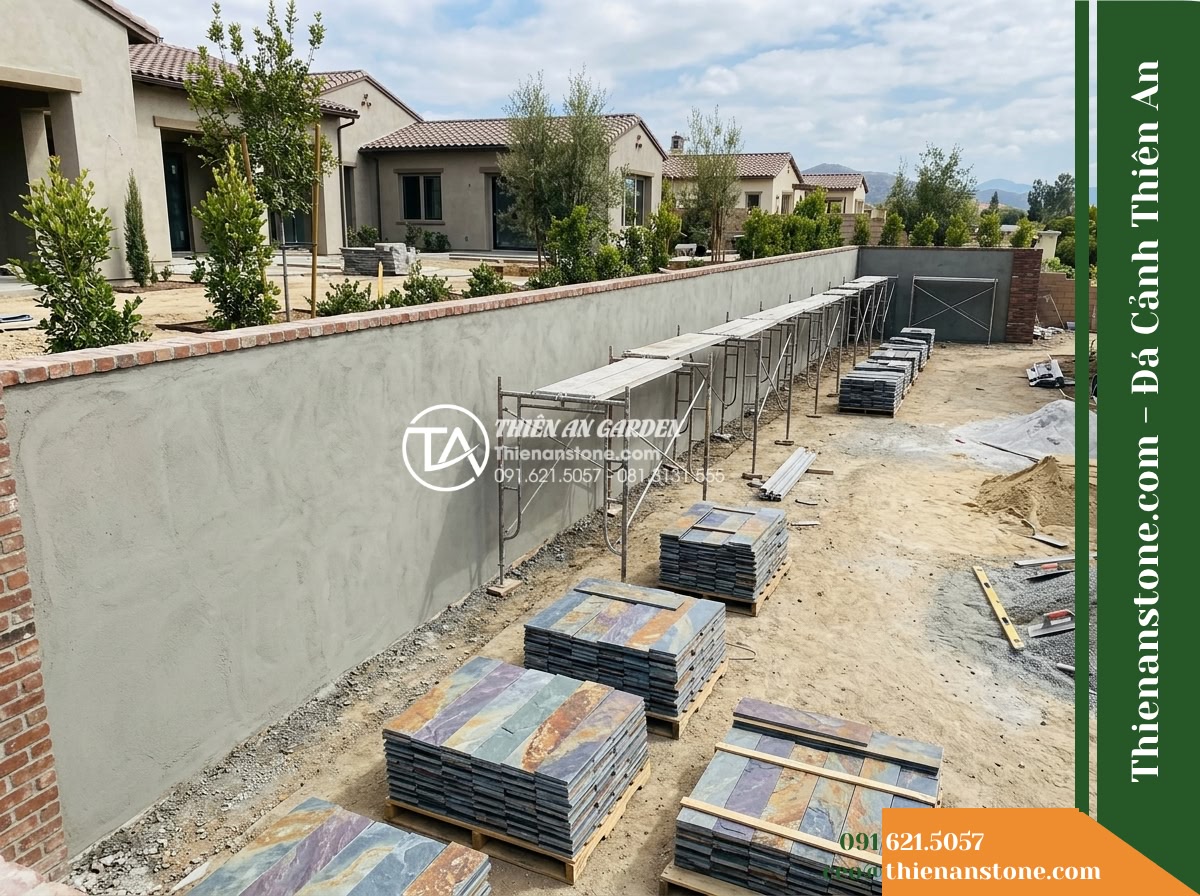 Đá ghép đa sắc Lai Châu | Slate đa sắc Lai Châu | 10×50 cm
