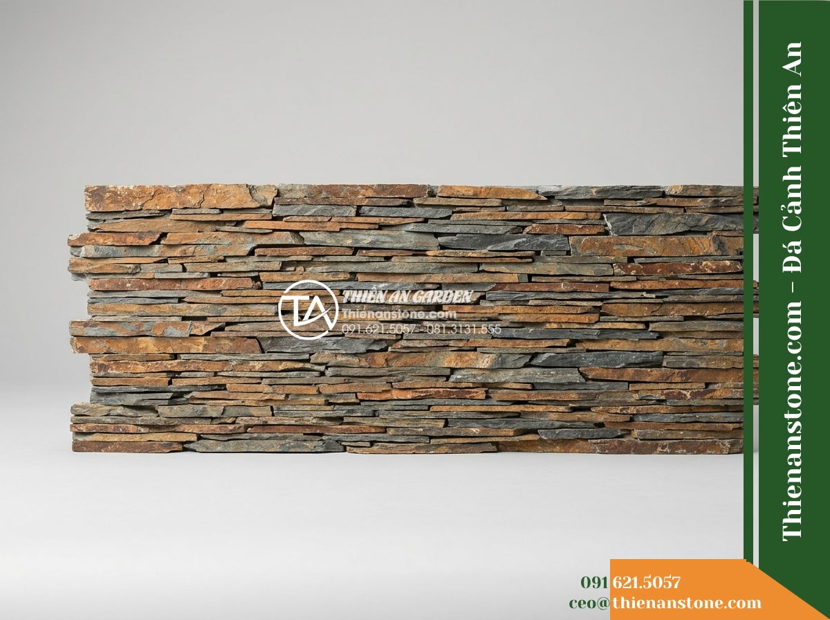 Đá ghép đa sắc Lai Châu | Slate đa sắc Lai Châu | 10×50 cm