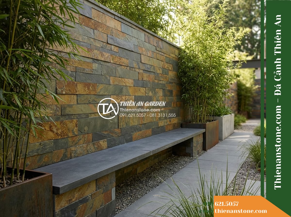 Đá ghép đa sắc Lai Châu | Slate đa sắc Lai Châu | 10×50 cm