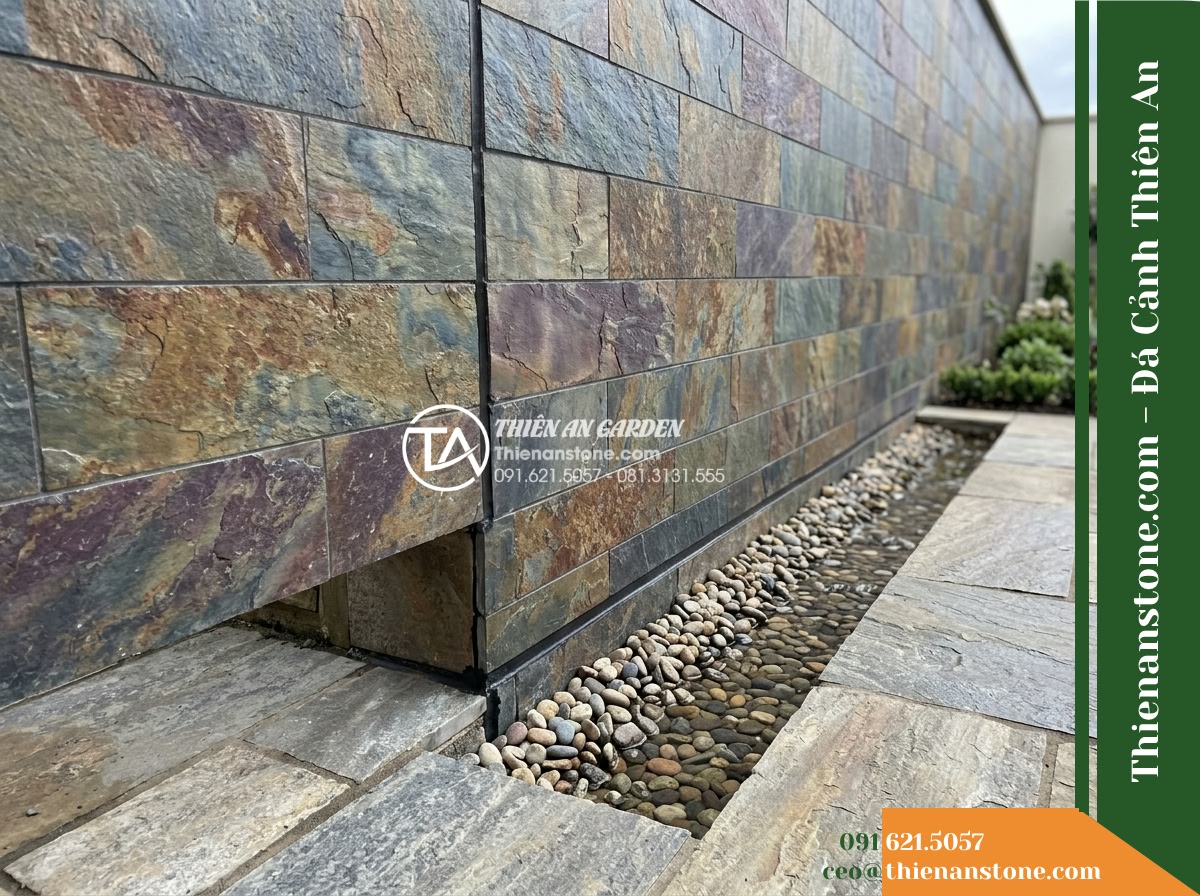Đá ghép đa sắc Lai Châu | Slate đa sắc Lai Châu | 10×50 cm