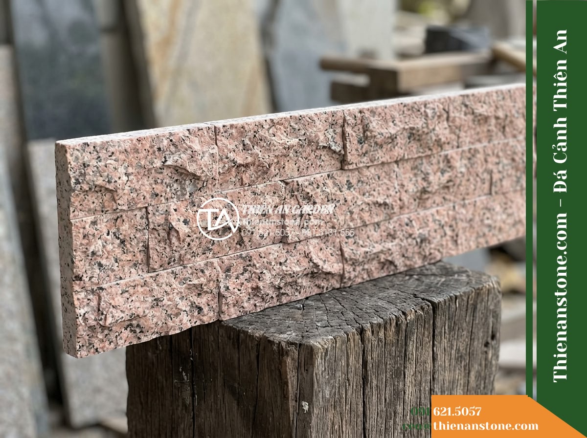 Đá ghép hồng Ninh Thuận | Granite hồng Ninh Thuận | 10×50 cm