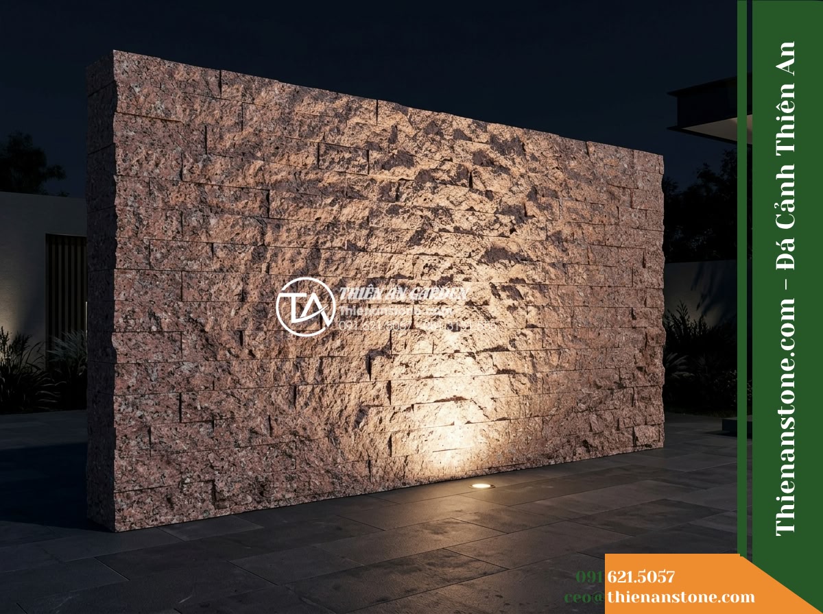 Đá ghép hồng Ninh Thuận | Granite hồng Ninh Thuận | 10×50 cm