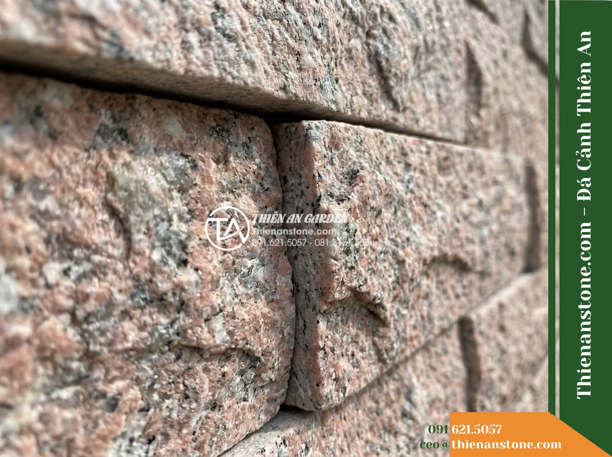 Đá ghép hồng Ninh Thuận | Granite hồng Ninh Thuận | 10×50 cm