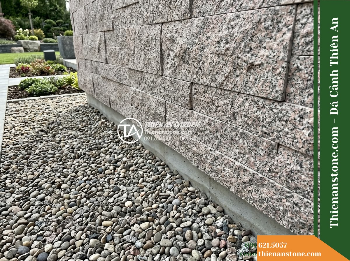 Đá ghép hồng Ninh Thuận | Granite hồng Ninh Thuận | 10×50 cm