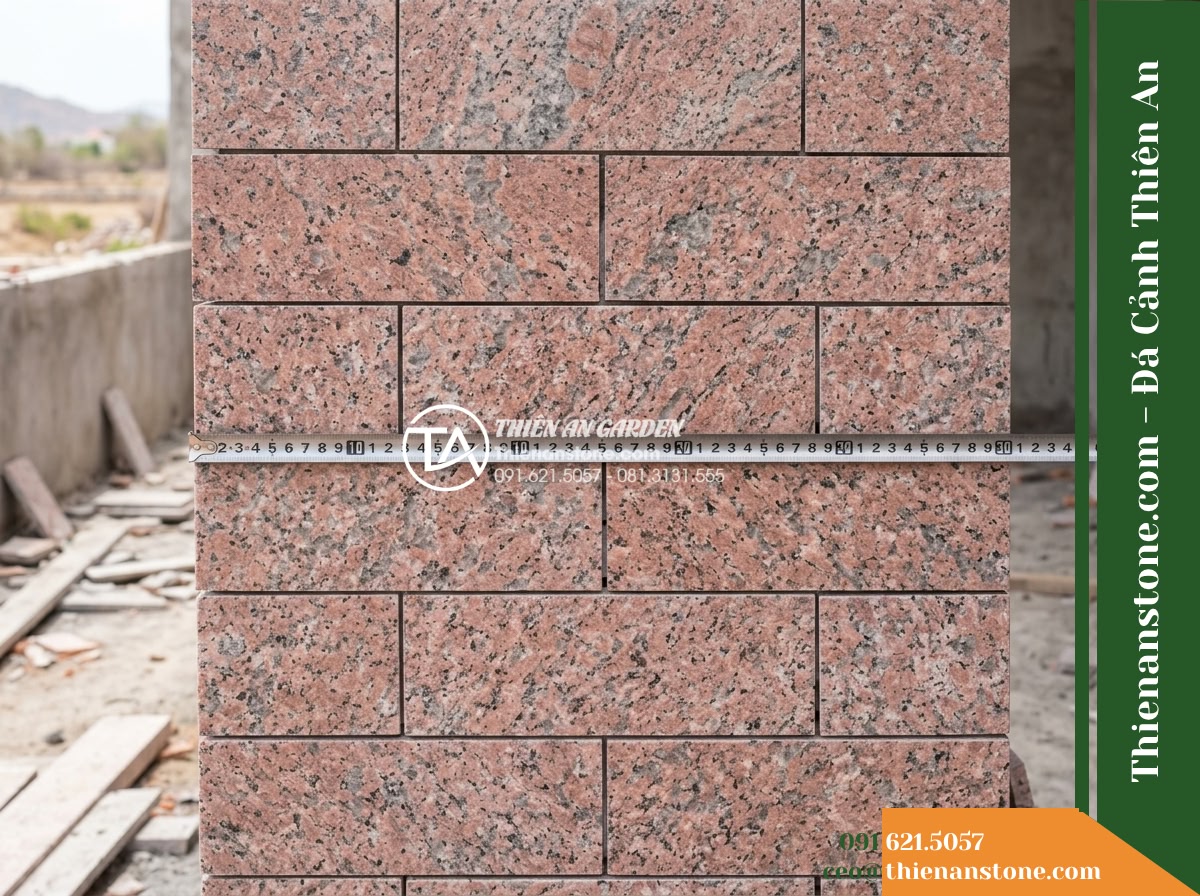 Đá ghép hồng Ninh Thuận | Granite hồng Ninh Thuận | 10×50 cm