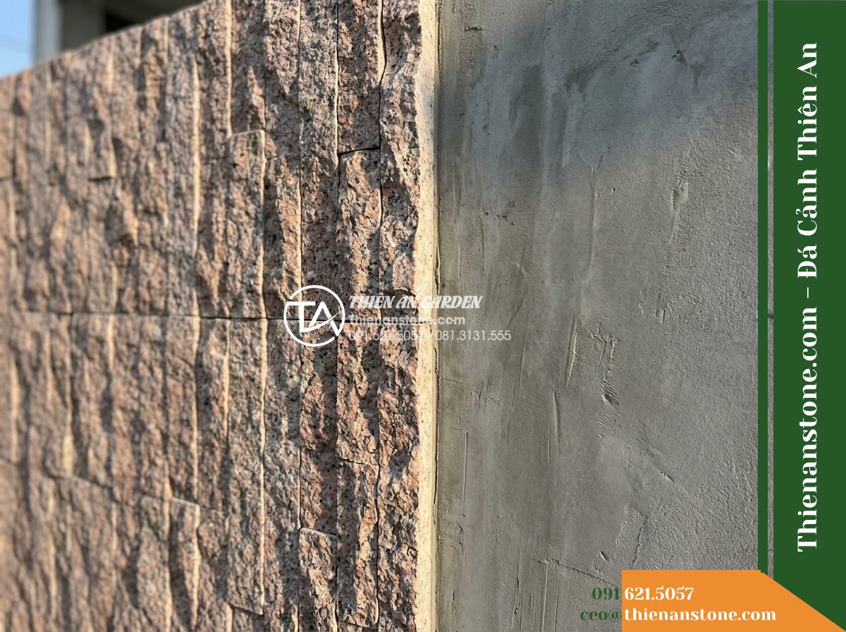 Đá ghép hồng Ninh Thuận | Granite hồng Ninh Thuận | 10×50 cm