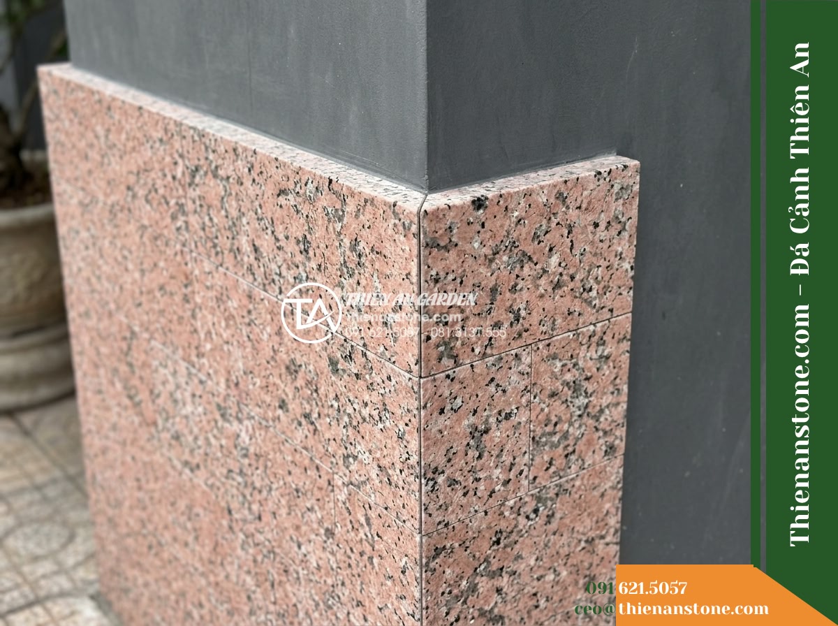 Đá ghép hồng Ninh Thuận | Granite hồng Ninh Thuận | 10×50 cm