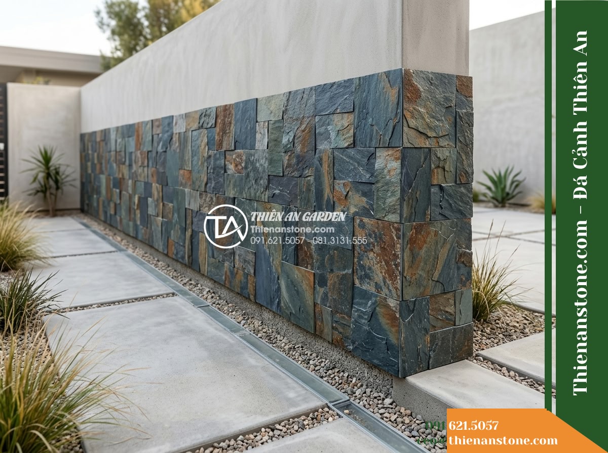 Đá ghép rối Lai Châu | Slate đa sắc Lai Châu (vỉ) | 30×30 cm