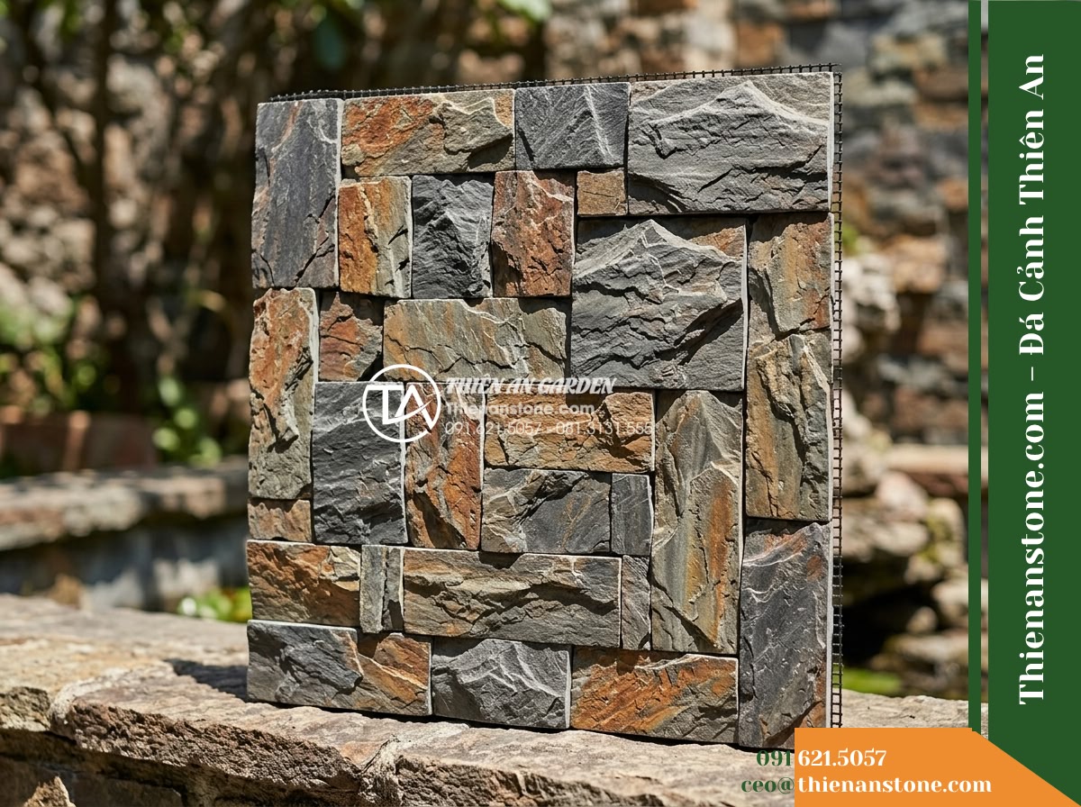 Đá ghép rối Lai Châu | Slate đa sắc Lai Châu (vỉ) | 30×30 cm