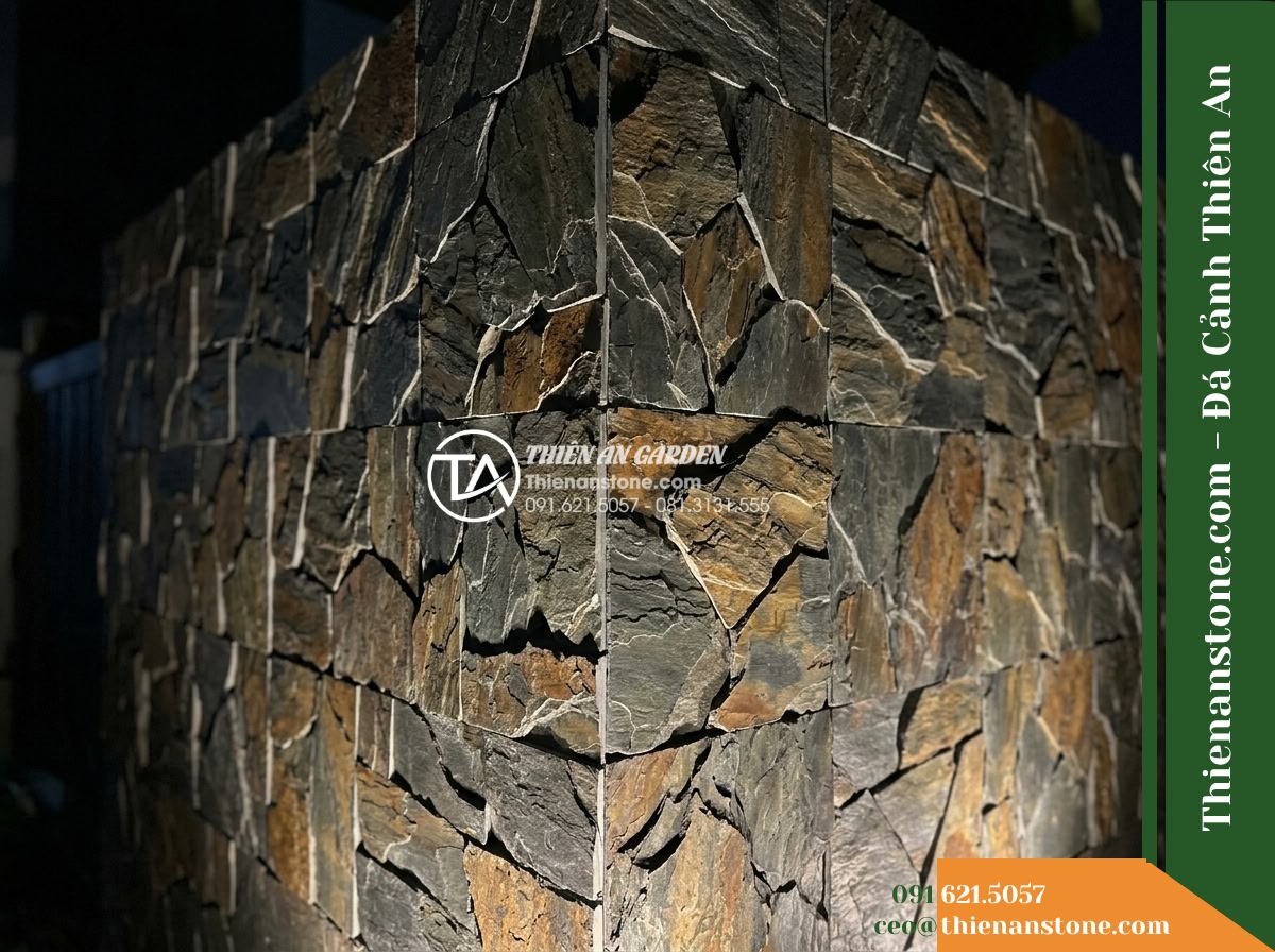 Đá ghép rối Lai Châu | Slate đa sắc Lai Châu (vỉ) | 30×30 cm