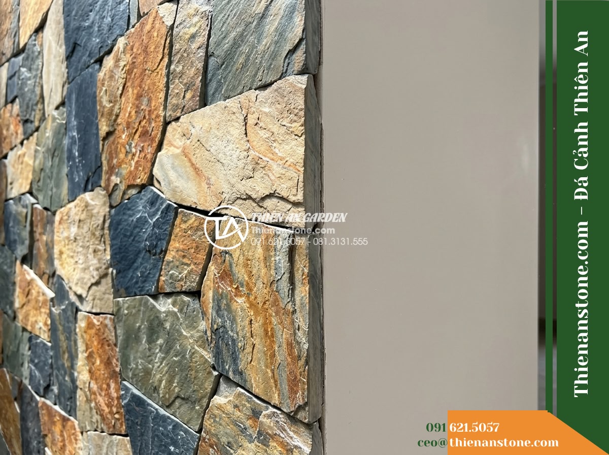 Đá ghép rối Lai Châu | Slate đa sắc Lai Châu (vỉ) | 30×30 cm
